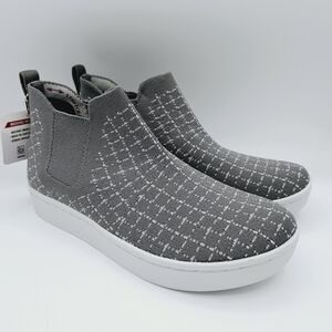 Skechers #158271 Grey Windowpane Air-Cooled ArchFit  High Top Knit Sneakers NWT